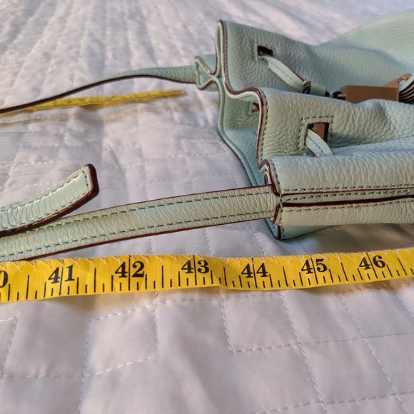 Kate Spade Tiny Cooper Light Blue Leather Crossbody Bucket Bag - Picture 12 of 12